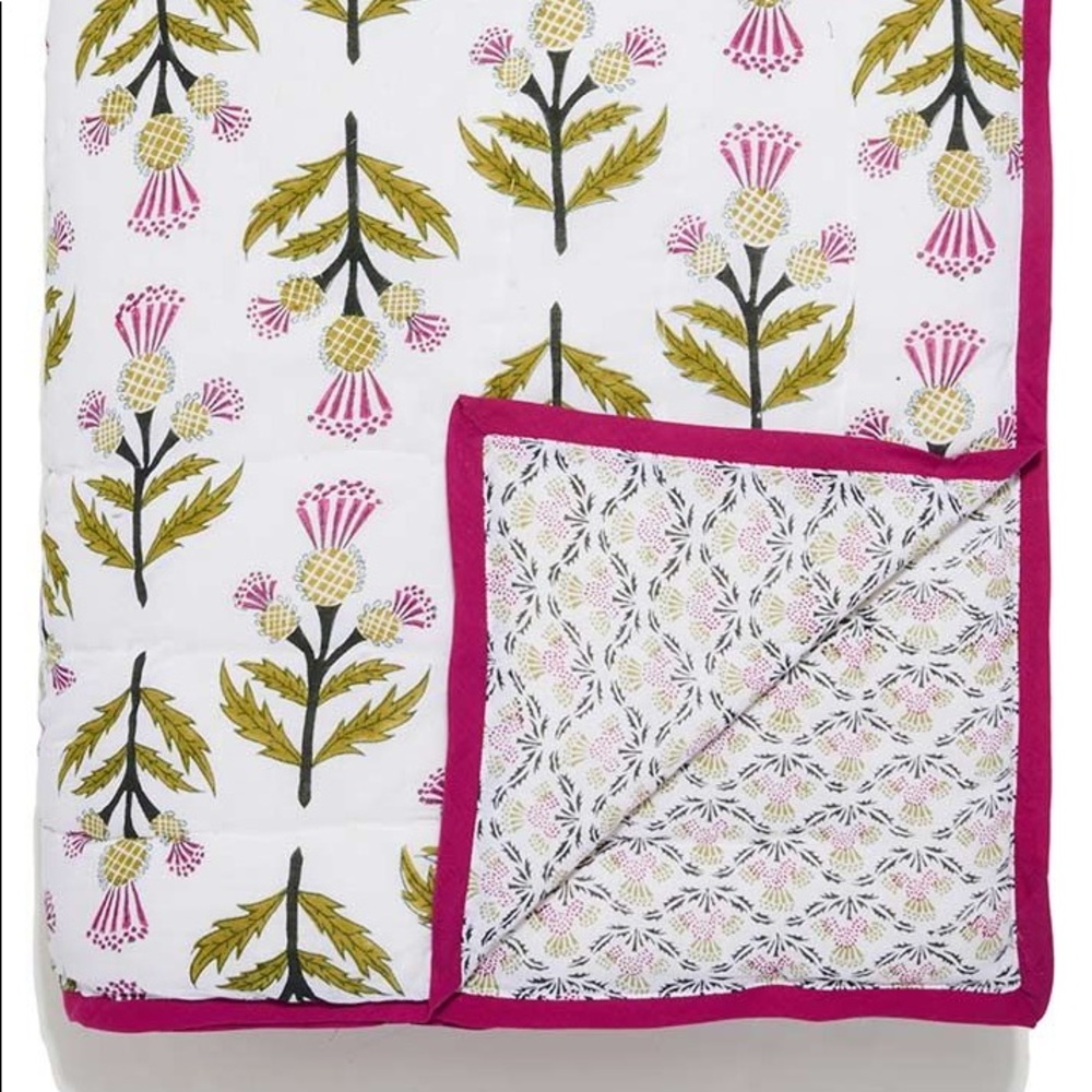 Roberta Roller Rabbit Queen Thistle Quilt